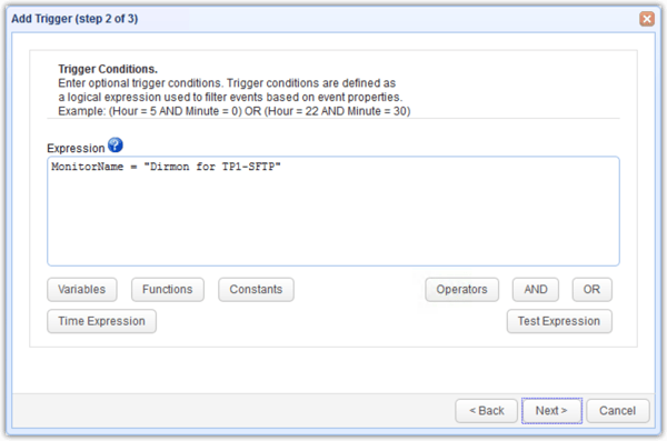 trigger condition for directory monitor